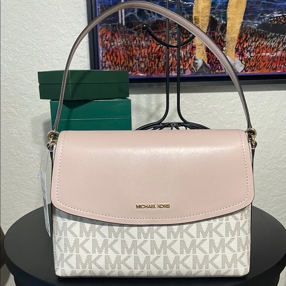 Michael Kors Pink and Cream Shoulder Bag - Picture 1 of 2